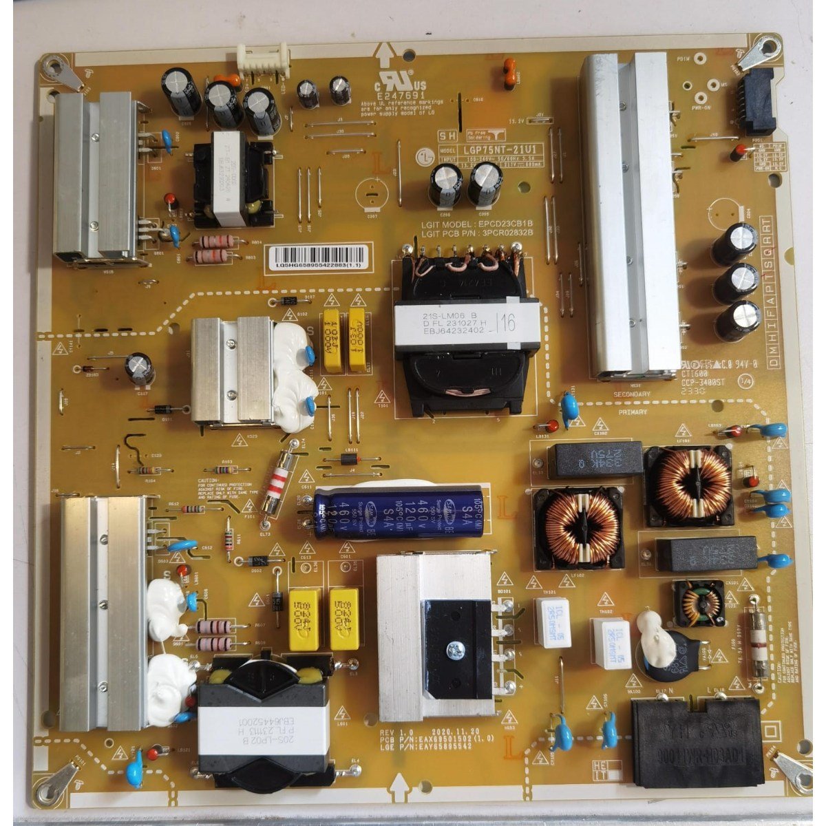 FUENTE DE PODER MODELO LGP75NT-21U1, LG 75UR7800PSB