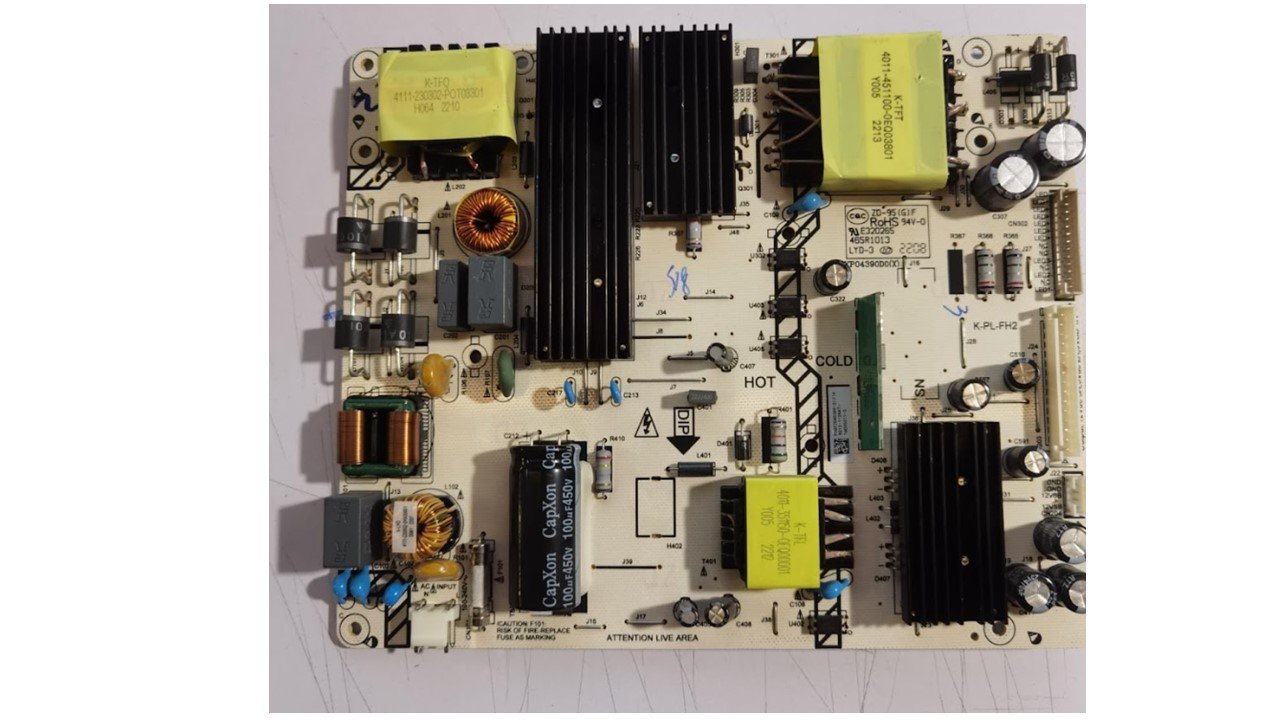 FUENTE DE PODER MODELO K-PL-FH2, SHARP 4T-C65DL7UR