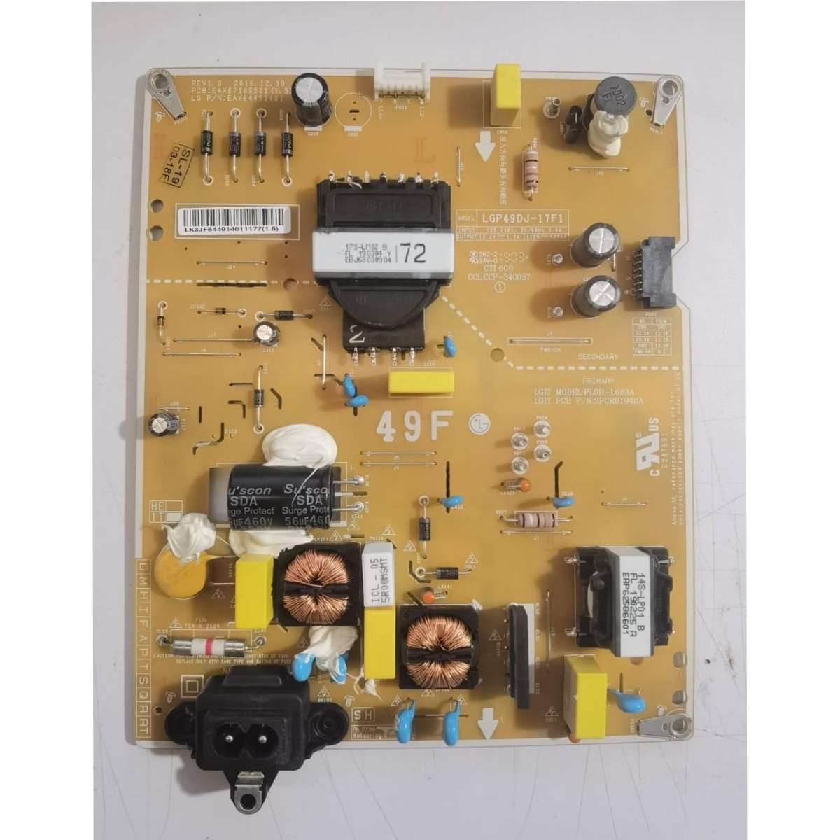 FUENTE DE PODER EAX67189301 (1.5), MODELO 49LK5750PUA LG