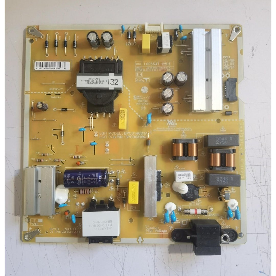 FUENTE DE PODER MODELO LGP55AT-22U1, LG 55UT7570PUB