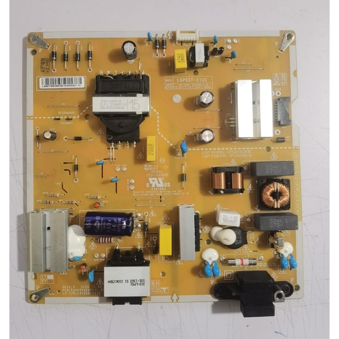 FUENTE DE PODER MODELO LGP55T-21U1, LG 55UP7670PUC